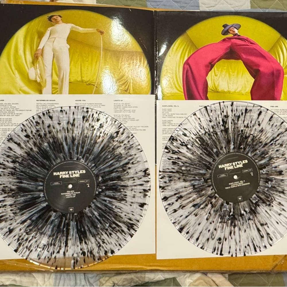Harry Styles Target Exclusive BW Splatter Fine Line Vinyl Double Record Set